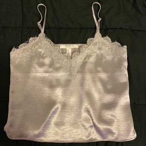 Women’s silver lace tank top